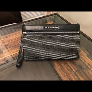 Michael Kors Black Leather Clutch